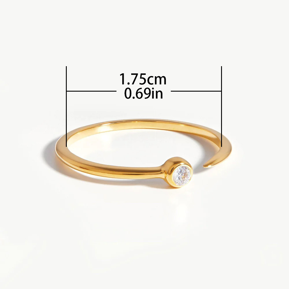 5g Weight Zircon Inlay Material Wholesale Jewelry Elegant Modern Style Geometric Copper Zircon Inlay Open Rings