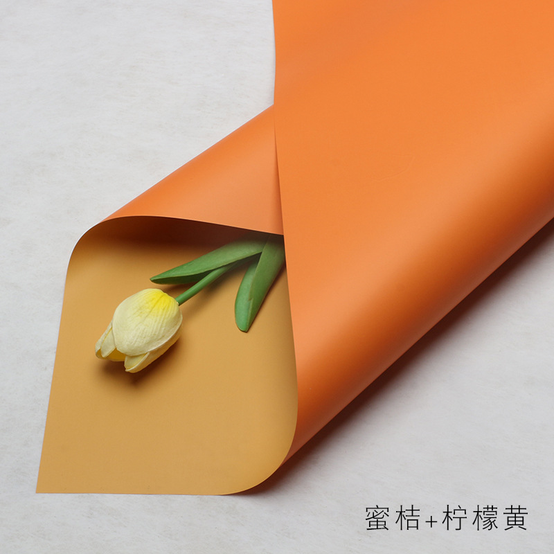 Huaxi Color sólido de doble cara Papel Ouya Material de embalaje de flores al por mayor Floristería Paquete de flores Material de flores Papel de embalaje de ramo