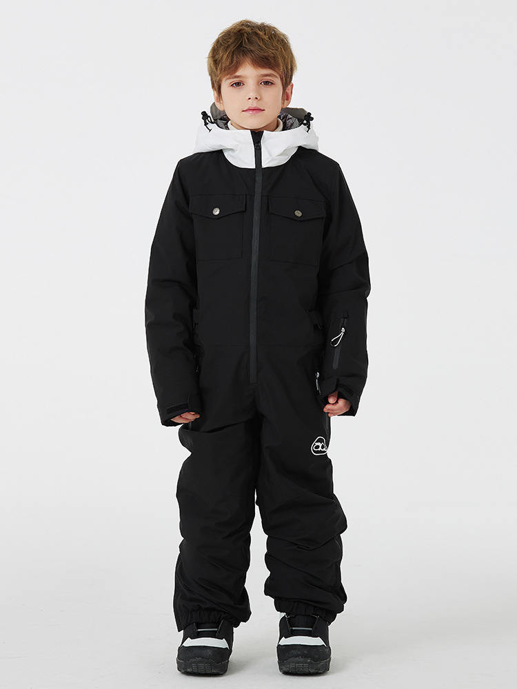 Traje de esquí de una pieza para niños, impermeable, térmico, para exterior