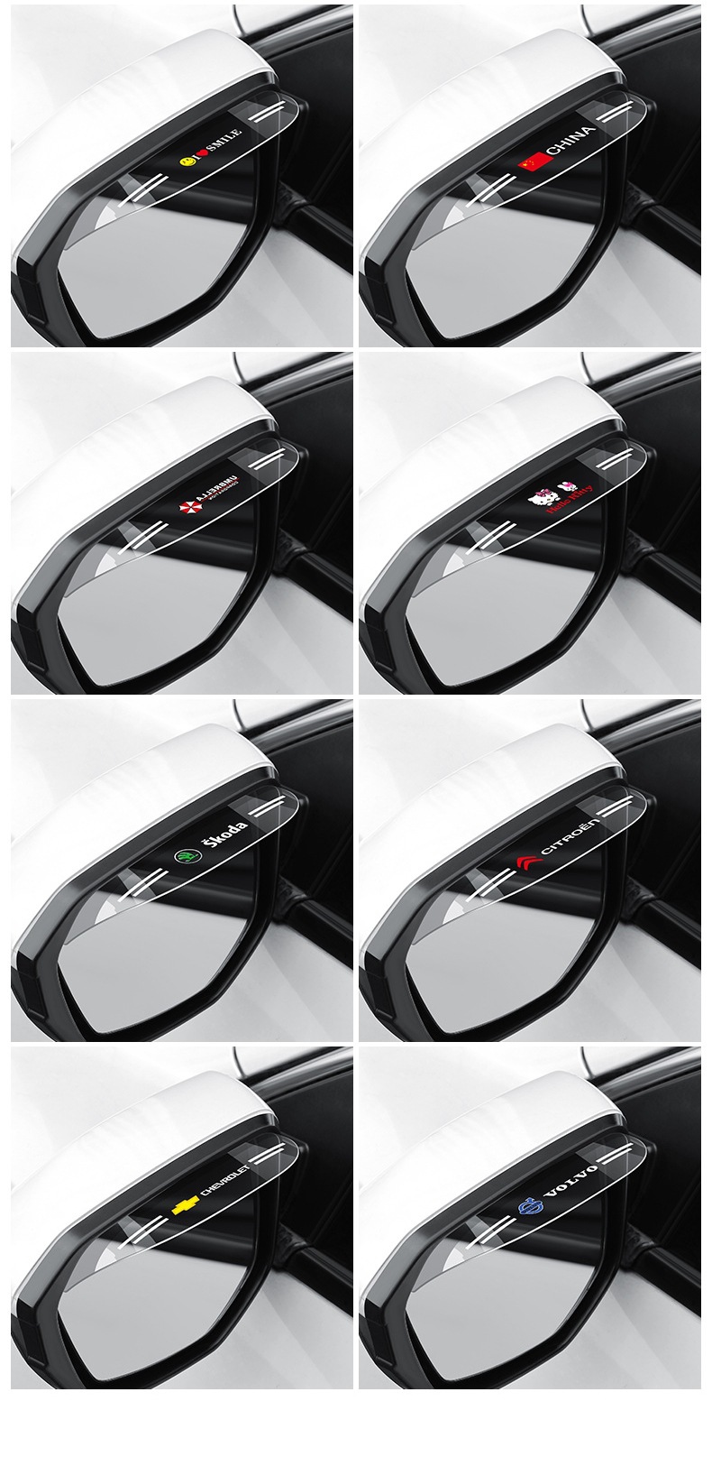 Rearview Mirror Rain Eyebrow for Honda CRV Vezel XRV Accord Civic Crider