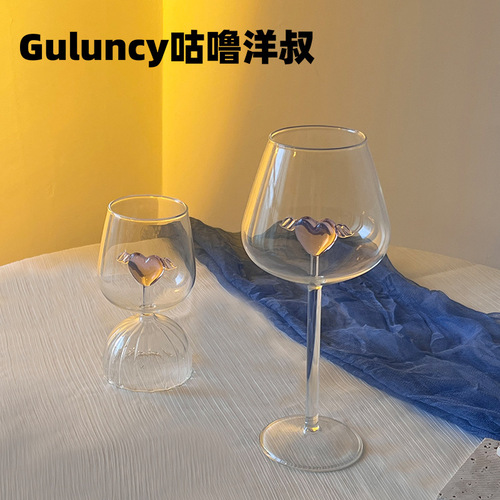 Design red wine glass set home light luxury high-end crystal glass big belly decanter grape goblet