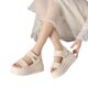 2024 Spring and Summer New Foreign Trade Inner Height-increasing Sandals Thick-soled Slimming Sports Sandals Women's All-match High-heeled Muffin Sandals