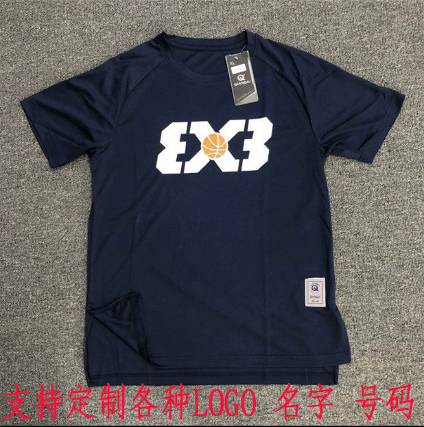 미국의 얇은 여름 수분 위킹 농구 스포츠 티셔츠 3X3 빠른 건조 학생 남녀 훈련 사격 옷 반팔