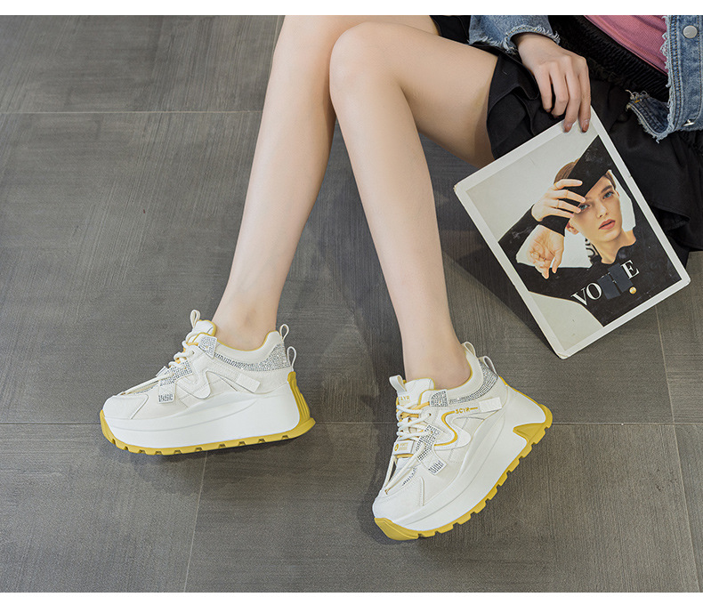 Giày sneaker nữ đế dày phong cách retro cổ điển — 5028 da tím, 5028 da vàng, 5028 da xám, 5028 da đỏ chi tiết 26