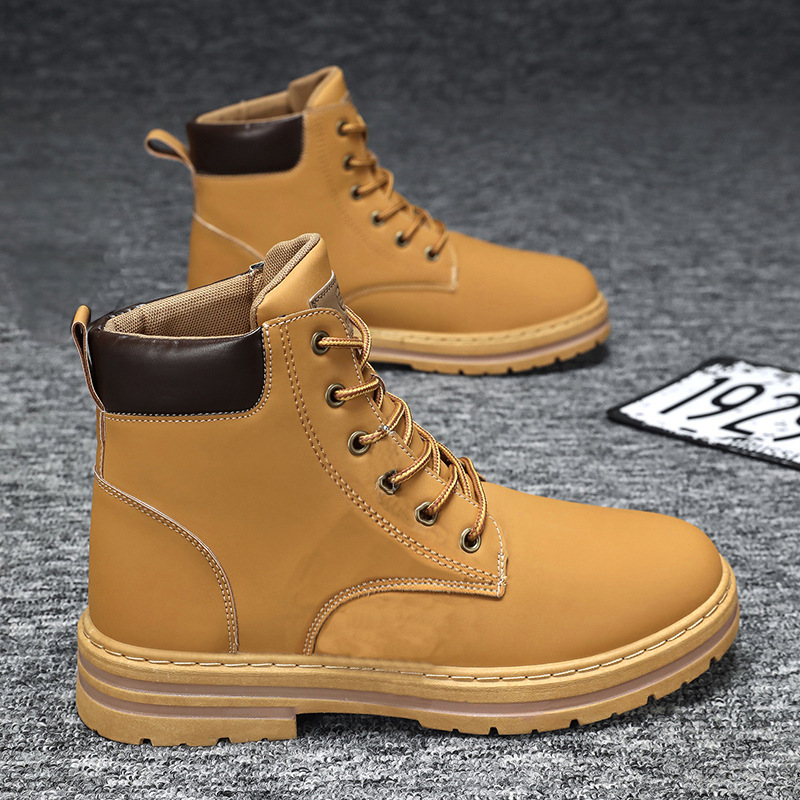 Martin botas para hombre invierno 2024 nuevos zapatos de hombre estilo británico botas de ruibarbo retro zapatos casuales de alta altura para hombre