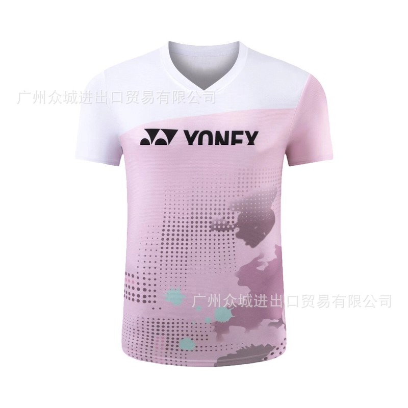 新款YY羽毛球服男女运动服短袖大赛服上衣速干运动t恤比赛服印字|undefined