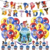 69 Sonic the Hedgehog Party Supplies Set [Flag + Cake Card + Balloon]