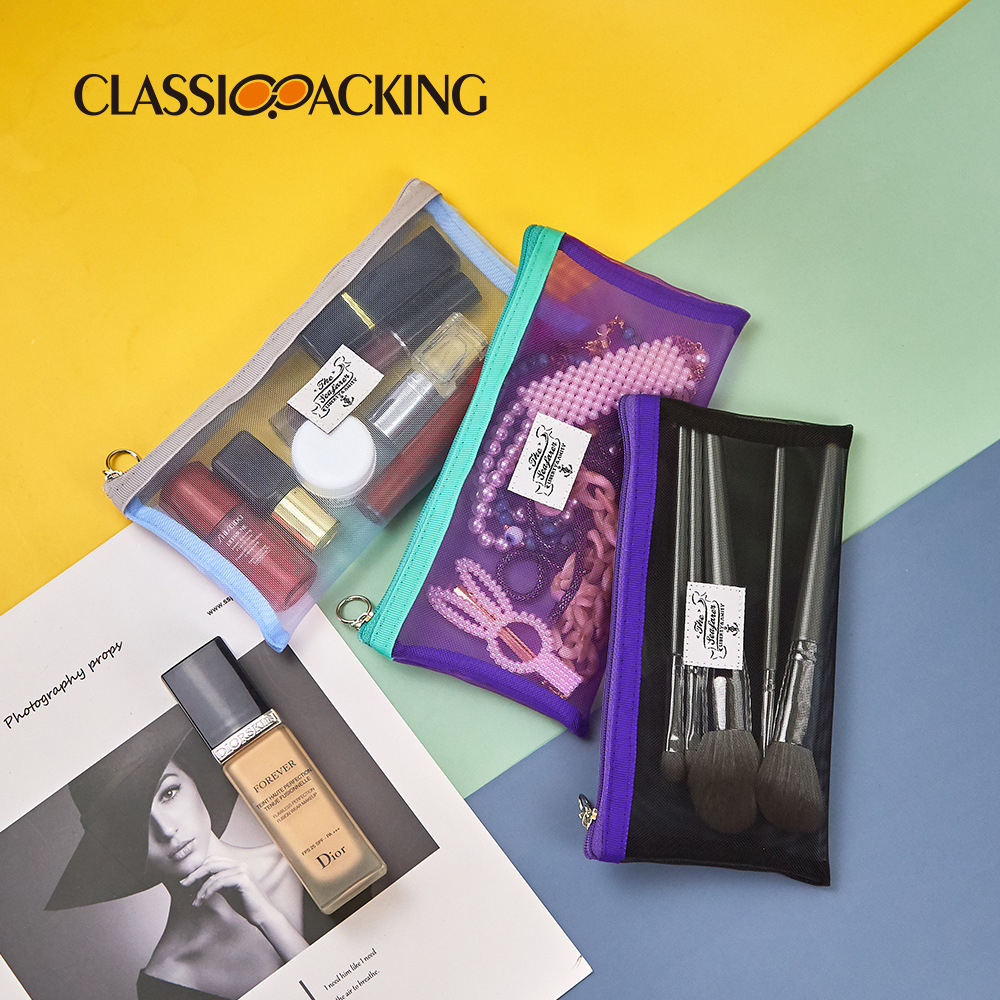 2025 nuevo fabricante de bolsas de malla de gran capacidad bolsa de almacenamiento de productos de belleza al por mayor bolsa de cosméticos multicapa multifuncional