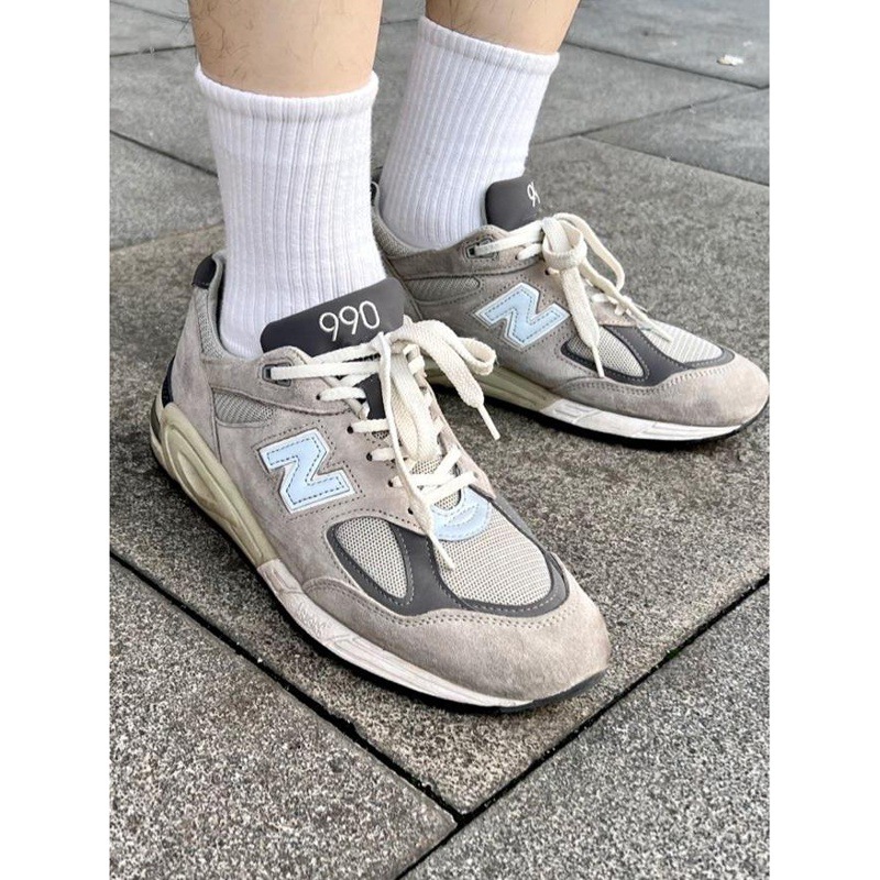 990V2 AIME WTPS 联名运动跑步鞋男复古休闲元祖灰板鞋女M990GR2