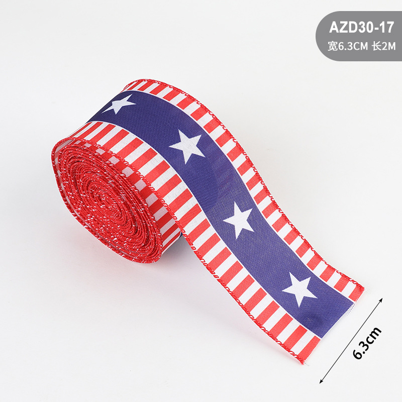 Transfronterizos nuevos Estados Unidos independientes japoneses imitación de tela de tela de impresión de estrella de pentaco atmósfera decoración accesorios al por mayor