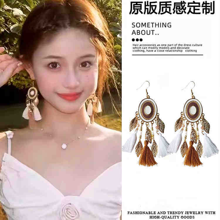 Retro ethnic earrings from Yunnan province
