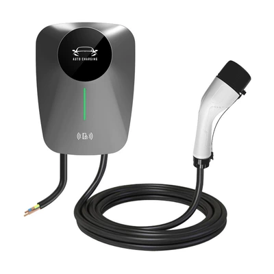 TYPE2 7KW household European standard charging station 11KW 22KW wall-mounted AC charging station with Bluetooth + WiFi for home use (Elektrikli avtomobil şarj stansiyaları) - type2-7kw-plug-and-charge-5m
