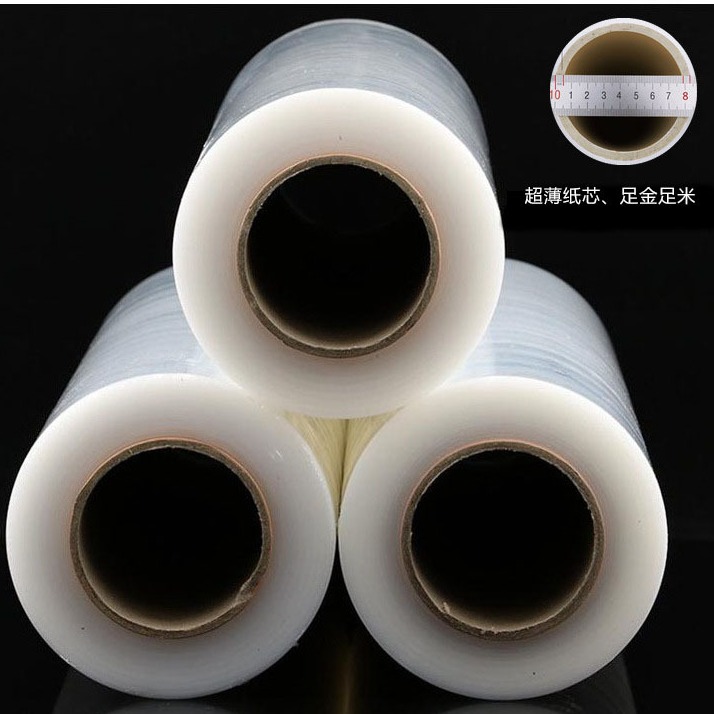 Envoltura de plástico industrial película de envoltura elástica al por mayor pe bandeja de transporte transparente embalaje película protectora Película autoadhesiva