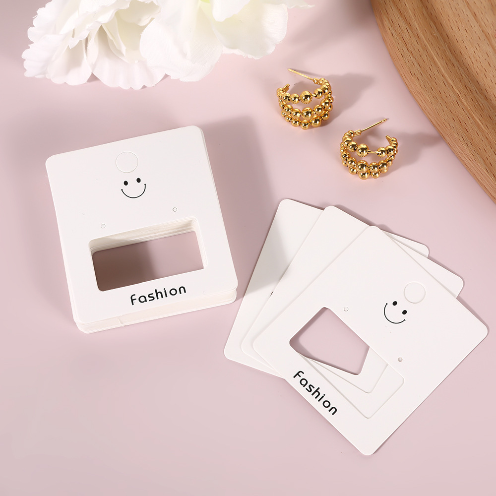 Fábrica directa sonrisa pendientes pendientes joyas embalaje cartón DIY joyas de moda embalaje cartón al por mayor