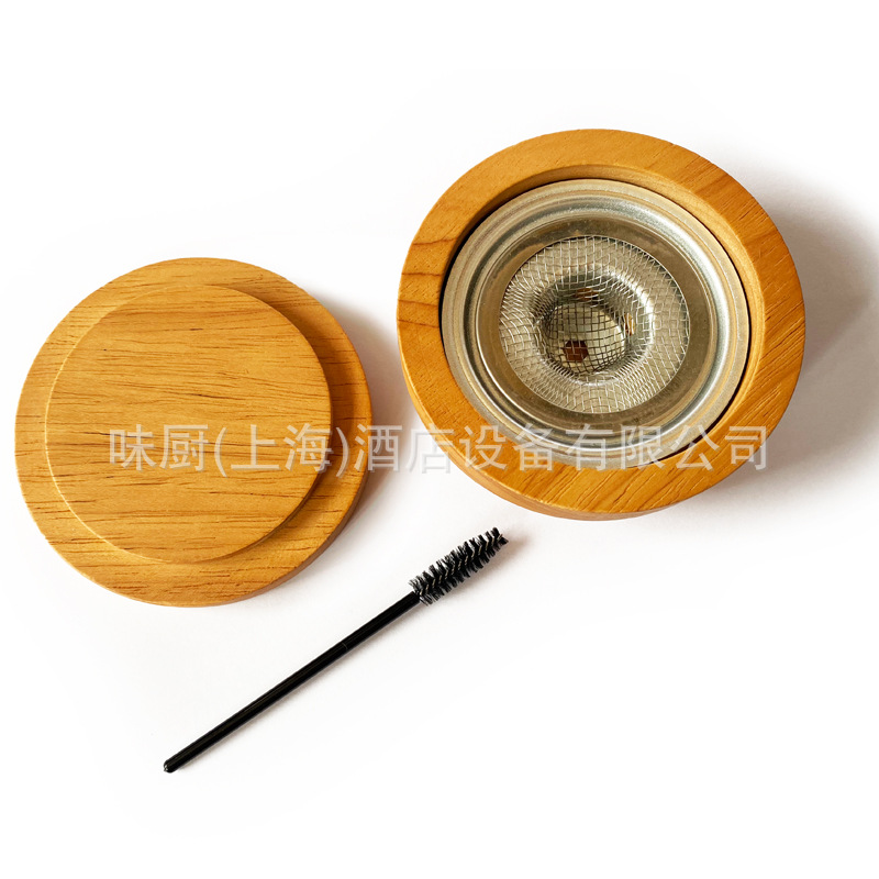 Cóctel ahumado cubierta humo ahumado caja de madera cóctel comida fragante fumigación molecular alimentos cocinar madera polvo
