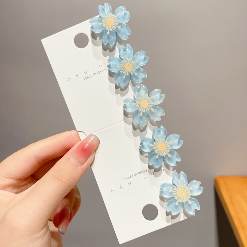 3#Sakura azul 5 piezas