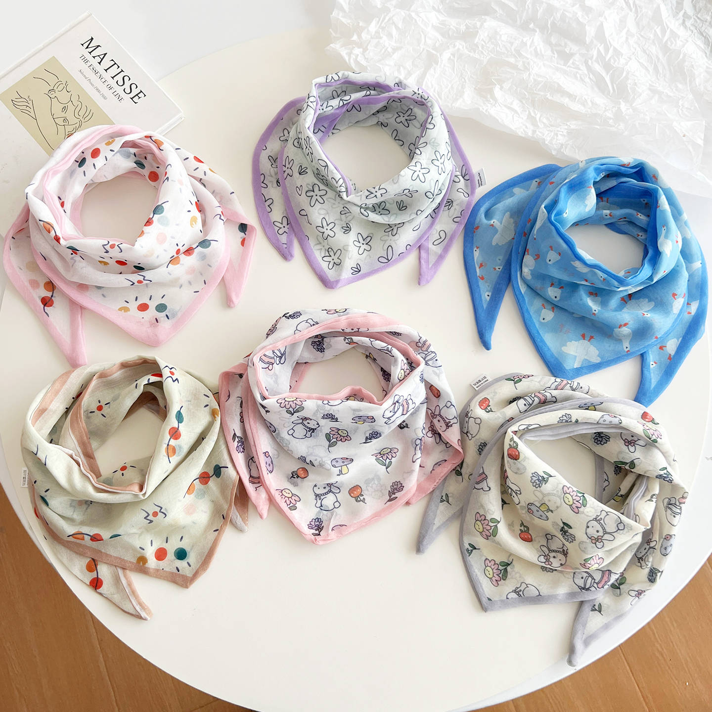 Cute summer children's scarf for leisure