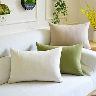Wholesale Wholesale Super Soft Cream Chenille Rectangular Cushion Living Room Sofa Bedside Matcha Green Pillow Simple