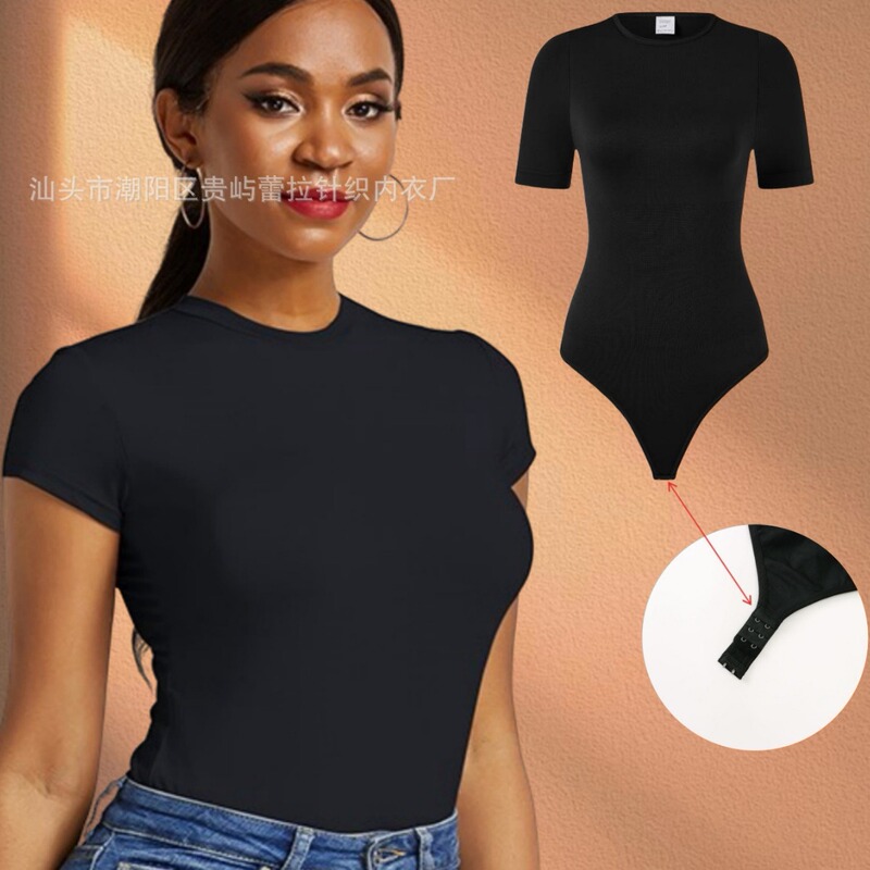 Cross-border Seamless Body-shaping Bundle Sexy Bottoming Waist and Hip One-piece plus size Bundle One-piece G-string