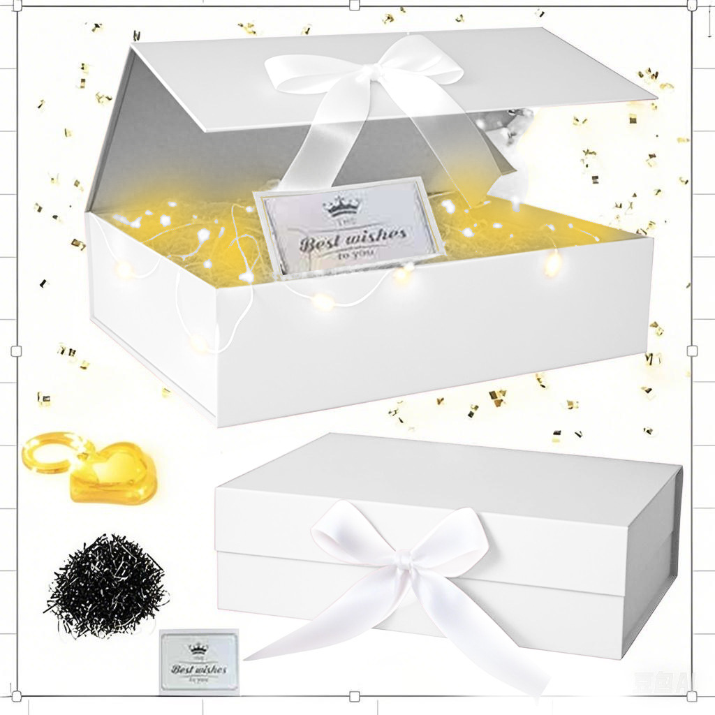 Caja de regalo plegable de la tapa del cielo y la tierra de venta caliente de Amazon Caja de embalaje de regalo del día de San Valentín Caja de regalo de tarjeta de felicitación de Lafite al por mayor
