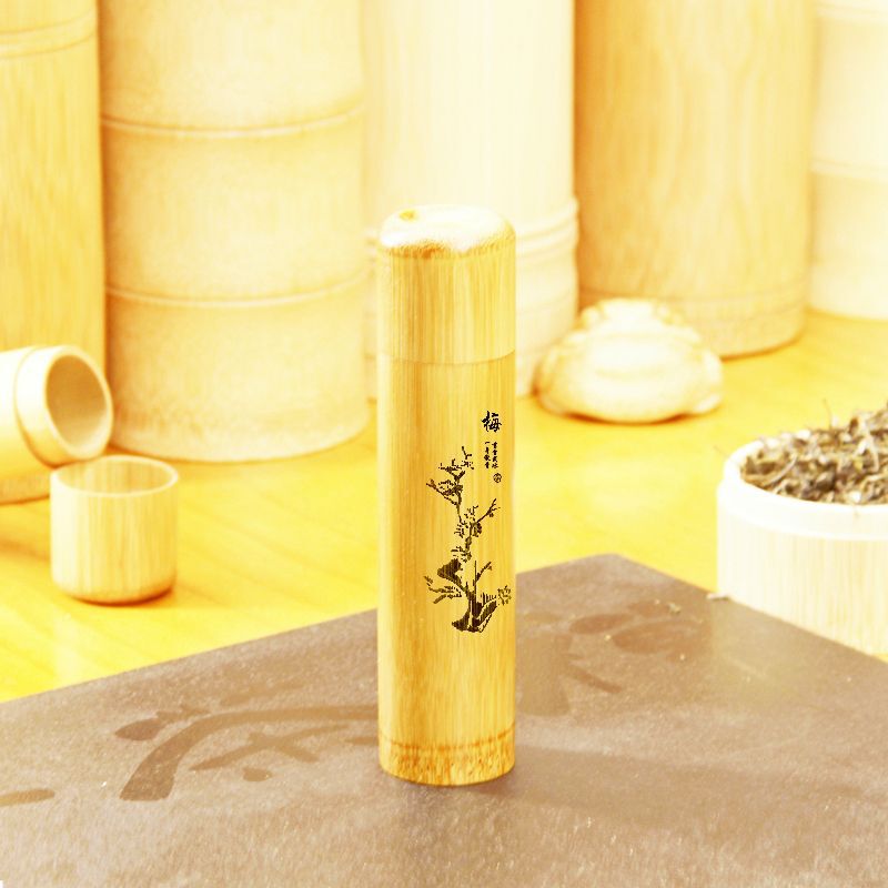 ポータブル茶葉缶密封缶旅行元生態竹製貯蔵缶茶缶彫刻茶桶特色竹工芸品|undefined
