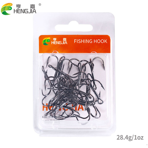 Boxed triple anchor hook Hengjia fishing gear high carbon triple hook 20pcs Luya fish hook fishing gear supplies fish hook wholesale
