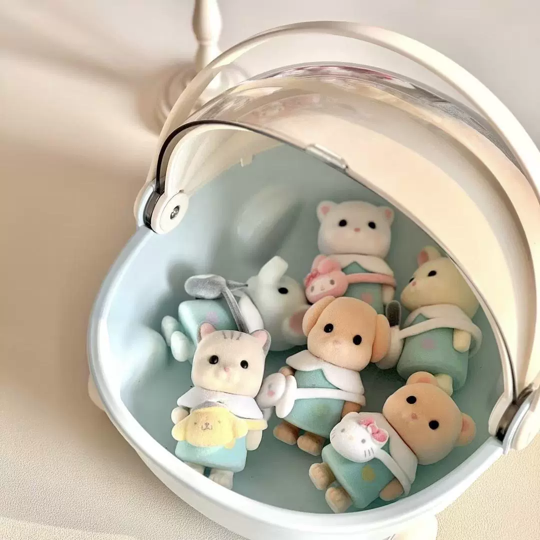 Велюровые мини-фигурки Sylvanian пудель семья, слепой бокс «Домик», настольная фигурка
