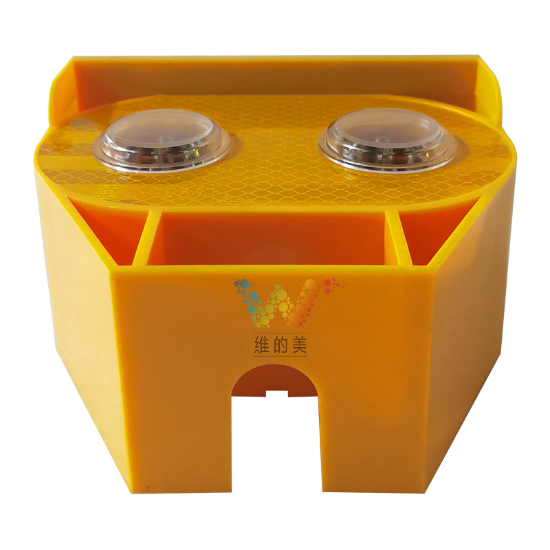 Construcción de carreteras LED lámpara de contorno parpadeante amarillo lámpara de niebla de borde de barricada lámpara solar sincronizada de ojo de gato lámpara de barrera image 6