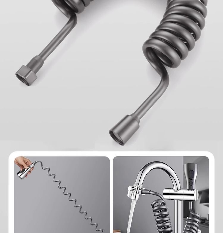Kitchen faucet washbasin extension device, external shower head, telescopic and pull-out anti-splash water universal undefined