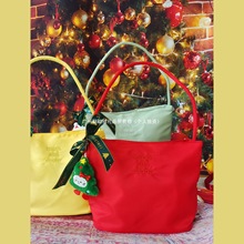 圣诞节礼品袋平安夜礼物苹果包装盒儿童糖果手提帆布袋团购定.制