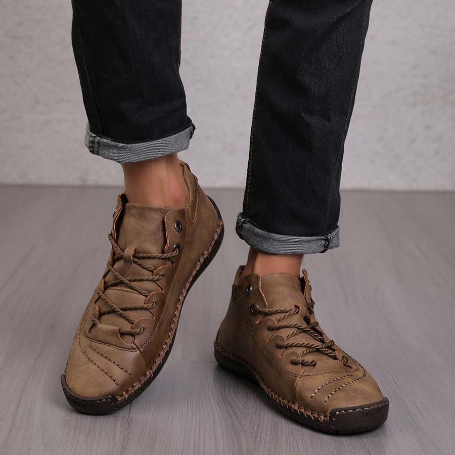 Zapatos de cuero casuales de invierno transfronterizos zapatos perezosos con cremallera lateral para hombres zapatos de negocios para hombres británicos zapatos de guisantes ligeros zapatos para hombres