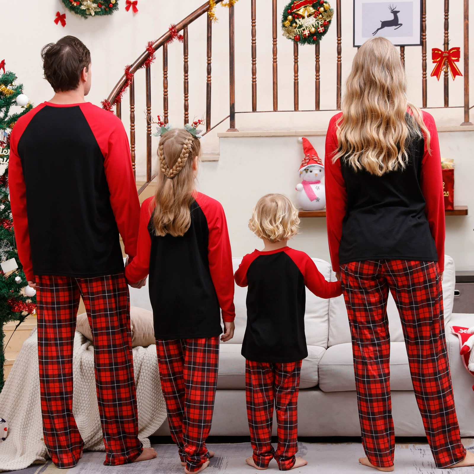 Christmas pijama, set, long-sleeve, family style, European style