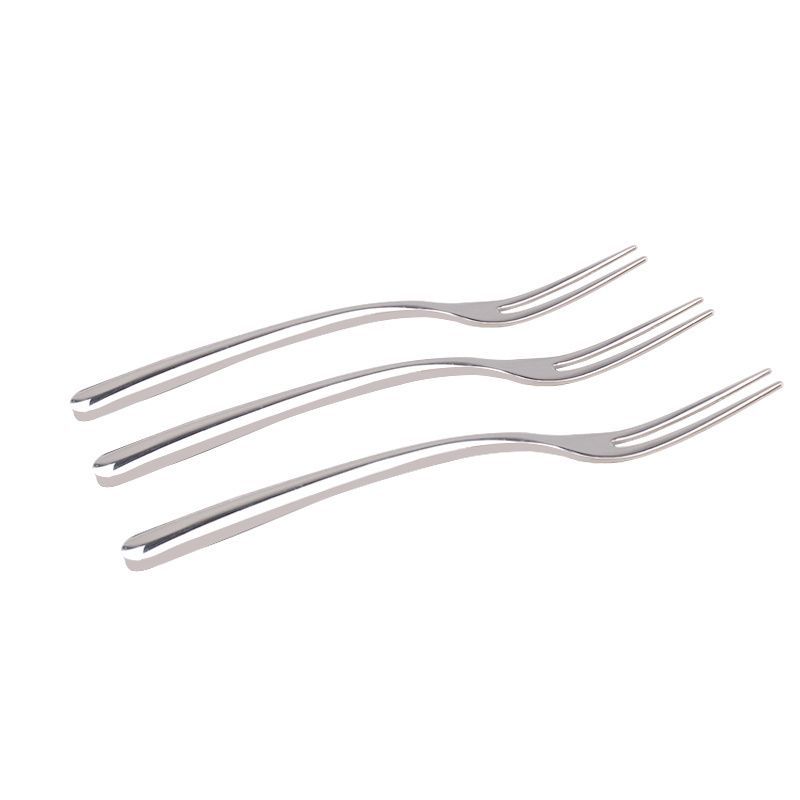 COOKONE18 / 10 acero inoxidable engrosado fruta postre horquilla horquilla casera horquilla horquilla horquilla horquilla de té de la tarde dos dientes