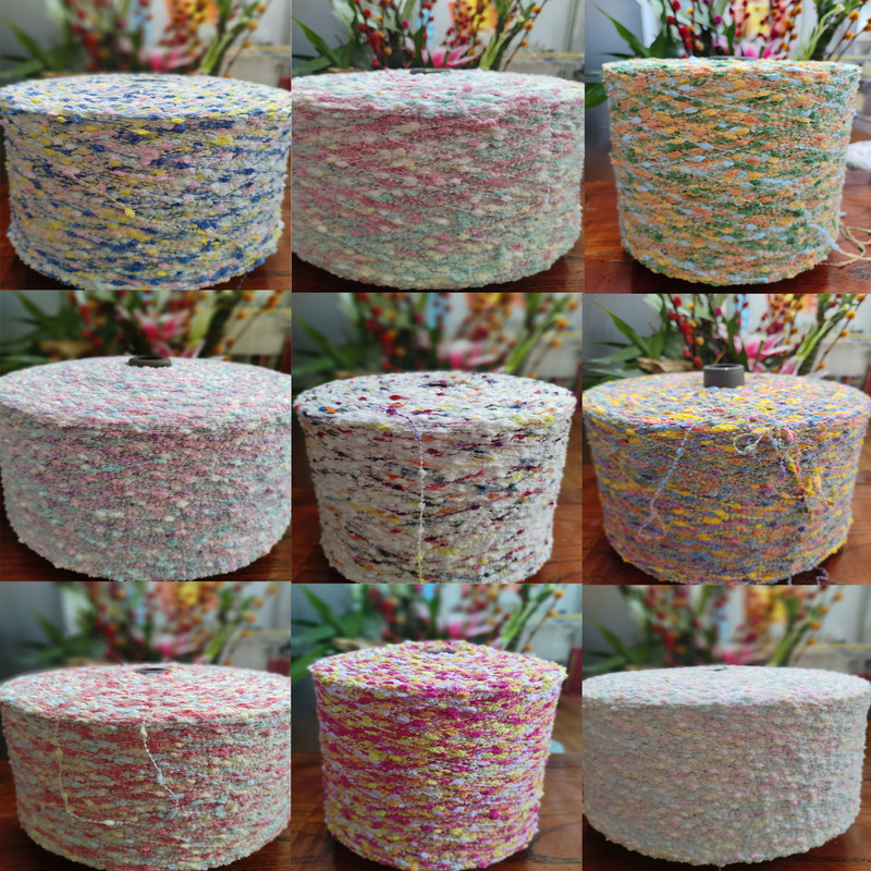 Chrysanthemum bubble yarn knitted textile line clothing segment dyed yarn polyester DIY fancy yarn wool yarn wool wholesale
