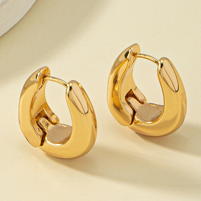 1 Pair Simple Style Geometric Alloy Plating Womenu0027S Earrings
