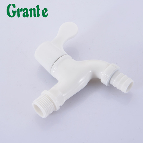 Public places outdoor indoor 4-point Liansu faucet household white PP engineering plastic washing machine faucet