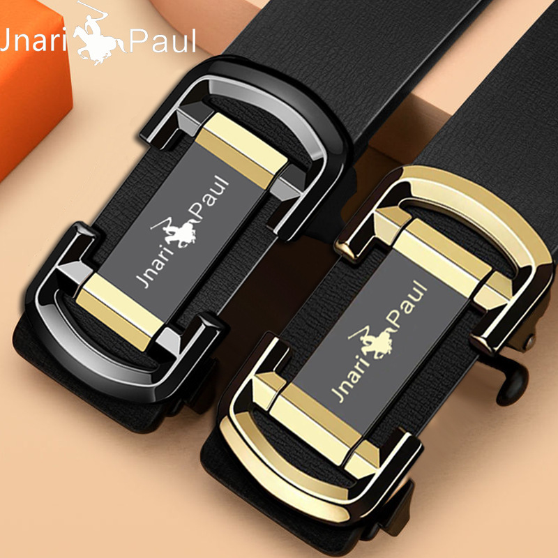 Paul Belt hombres Nueva hebilla automática sin dientes cinturón de cuero joven y de mediana edad cinturón de negocios al por mayor entrega de una sola pieza