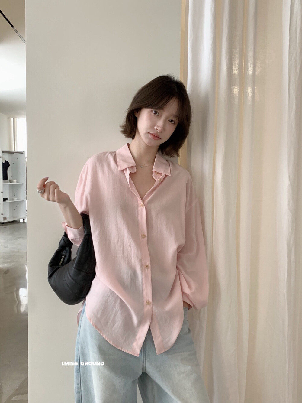 Áo sơ mi nữ dài tay cổ bẻ chất liệu tencel phong cách Hàn Quốc đi làm — màu sắc, Hàn Lan, trắng ngà, xanh nhạt chi tiết 2