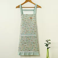 Новые floral склады летом, рукав без манжет, домашняя работа, готовка кухня, приготовление, пропитка пятна беспорядка