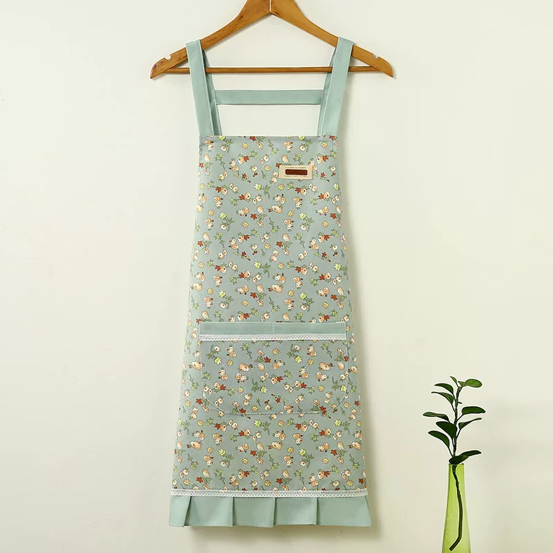 Новые floral склады летом, рукав без манжет, домашняя работа, готовка кухня, приготовление, пропитка пятна беспорядка