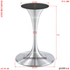 Tulip Xiaoman waist metal iron speaker disc light luxury to negotiate reception of coffee table stainless steel dining table legs