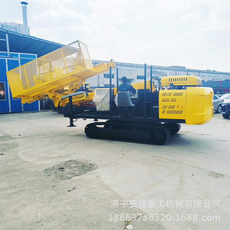 大臂双360°旋转隧道钻机 油电两用履带锚固钻机 隧道潜孔钻机