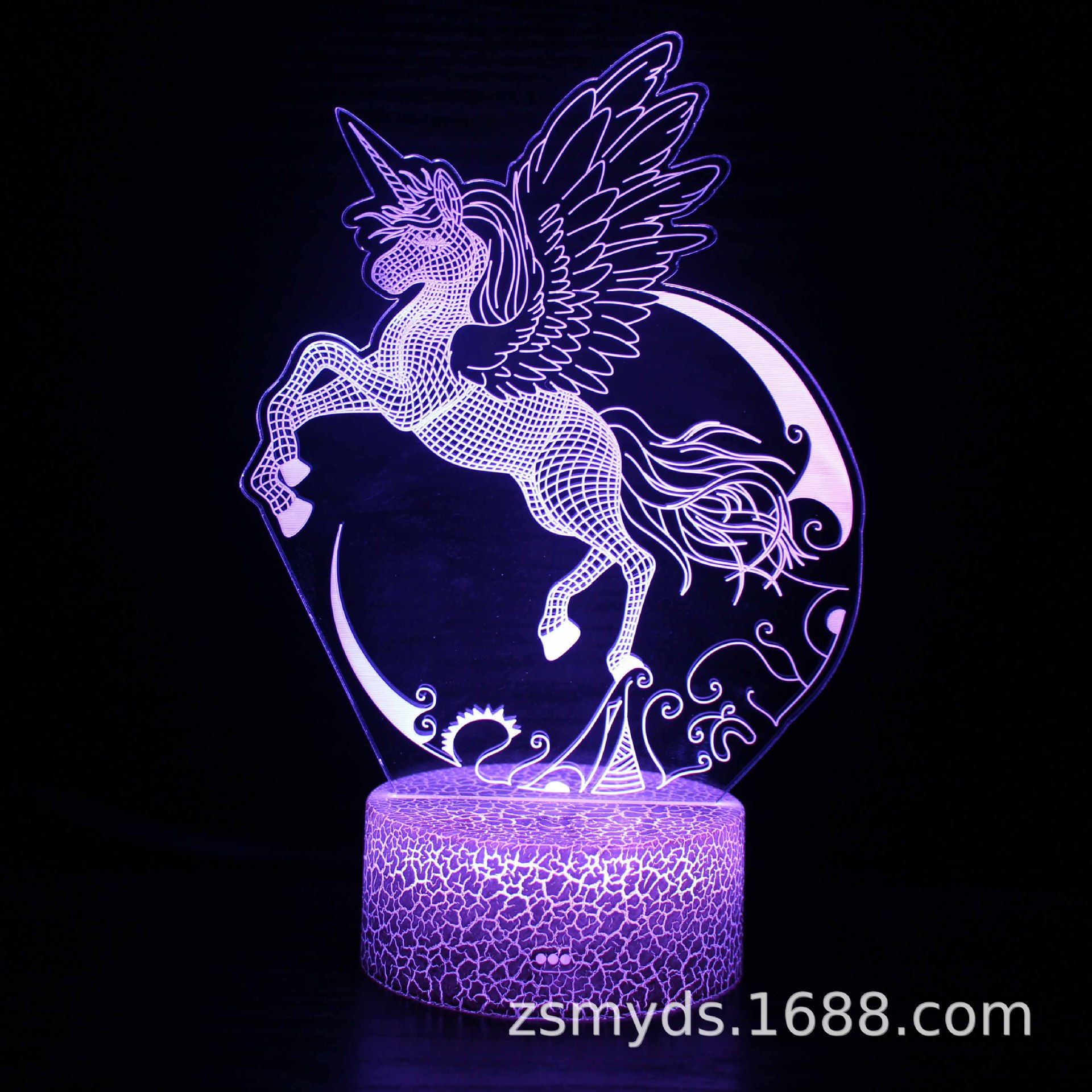 Comercio electrónico transfronterizo dedicado a la serie unicornio 3D lámpara de mesa LED lámpara de regalo creativo visual estéreo colorido luz de la noche
