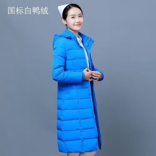 여성용 블루 다운 재킷