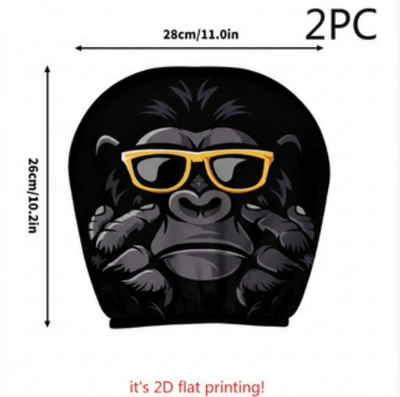 Headrest Covers for Cars, Various: Sürətlər qutusu və əl tormozu başlıqları - gorilla-in-glasses-2-pack