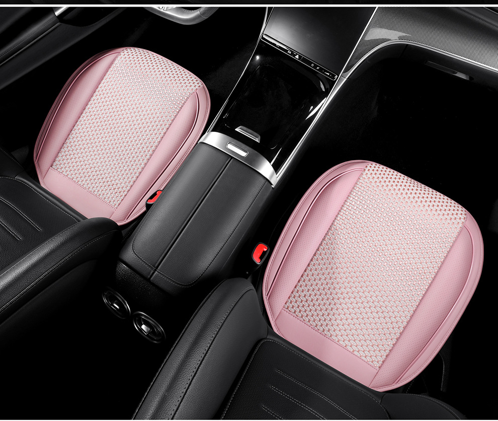 Factory Direct Sales Breathable Leather and Ice Silk Combination Three-Dimensional Comfortable Soft Universal Car Seat Cover for All Seasons, Durable and Stain-Resistant