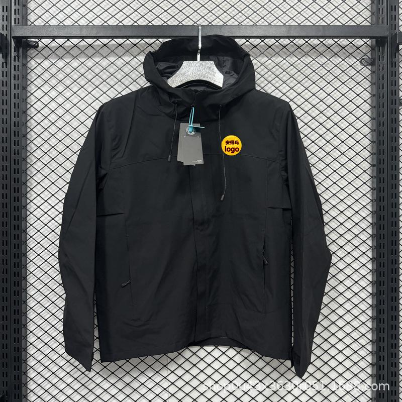 New Single-Layer Spring and Autumn Jacket Outdoor Men's and Women's Large Size Hooded Jacket Windproof and Waterproof Mountaineering Clothing Foreign Trade Now