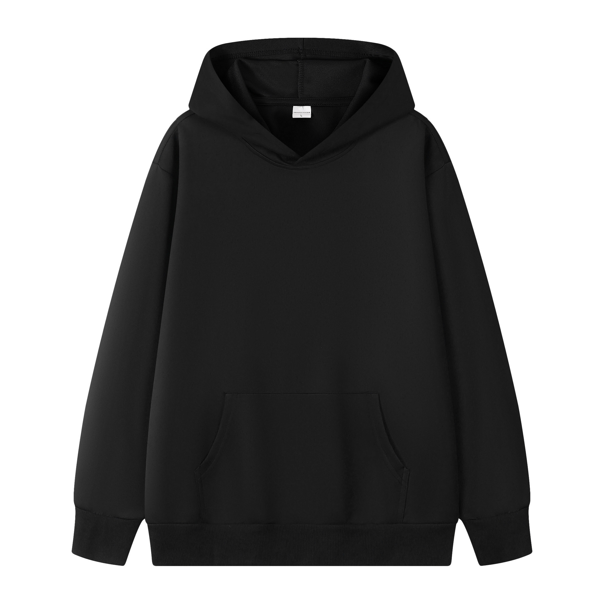 320 gramos de hombros sueltos camiseta encapuchada de color sólido chaqueta de equipo personalizada camiseta publicitaria de manga larga logo personalizado