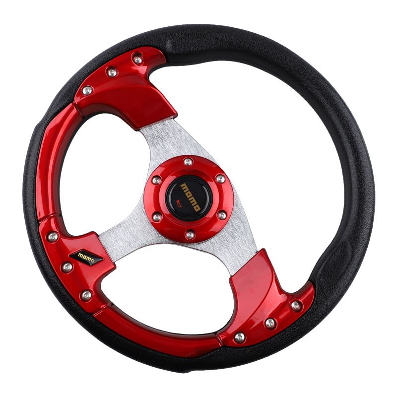 Momo Car Modified Steering Wheel Pu Racing Steering Wheel Competitive Game 13-Inch 320mm Go-Kart Steering Wheel