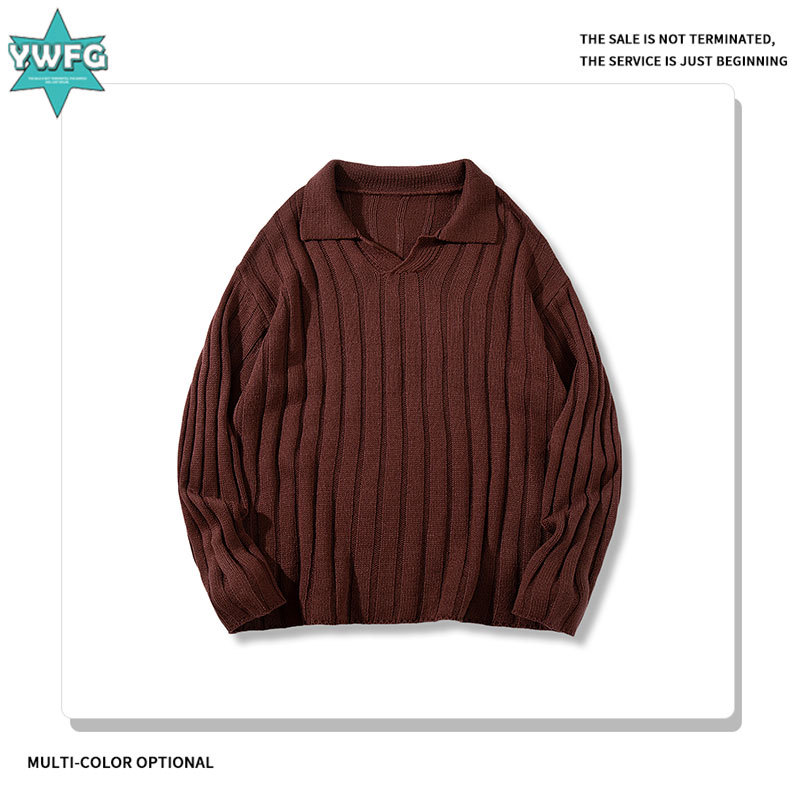 Camisa Polo de Punto con Solapa para Hombre de Acrílico, Corte Holgado, para Ocio